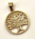 14k Gold Round Tree of Life Necklace